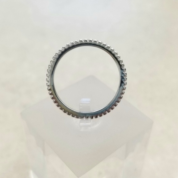 Sterling Eternity Pave Band - Picture 4 of 8